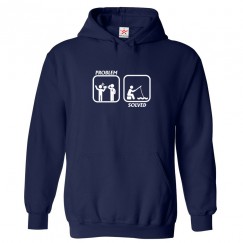 Problem Solved Unisex Kids and Adults Pullover Hoodie for Fishing Lovers									 									 									